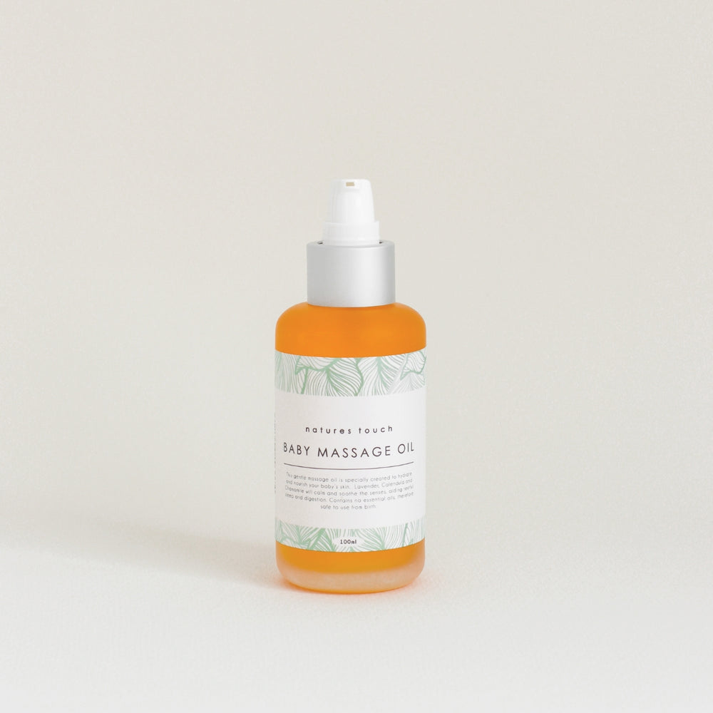 
                  
                    A natural baby massage oil, gently infused with lavender, chamomile & calendula. Hydrating and nourishing delicate skin. vegan friendly massage oil
                  
                