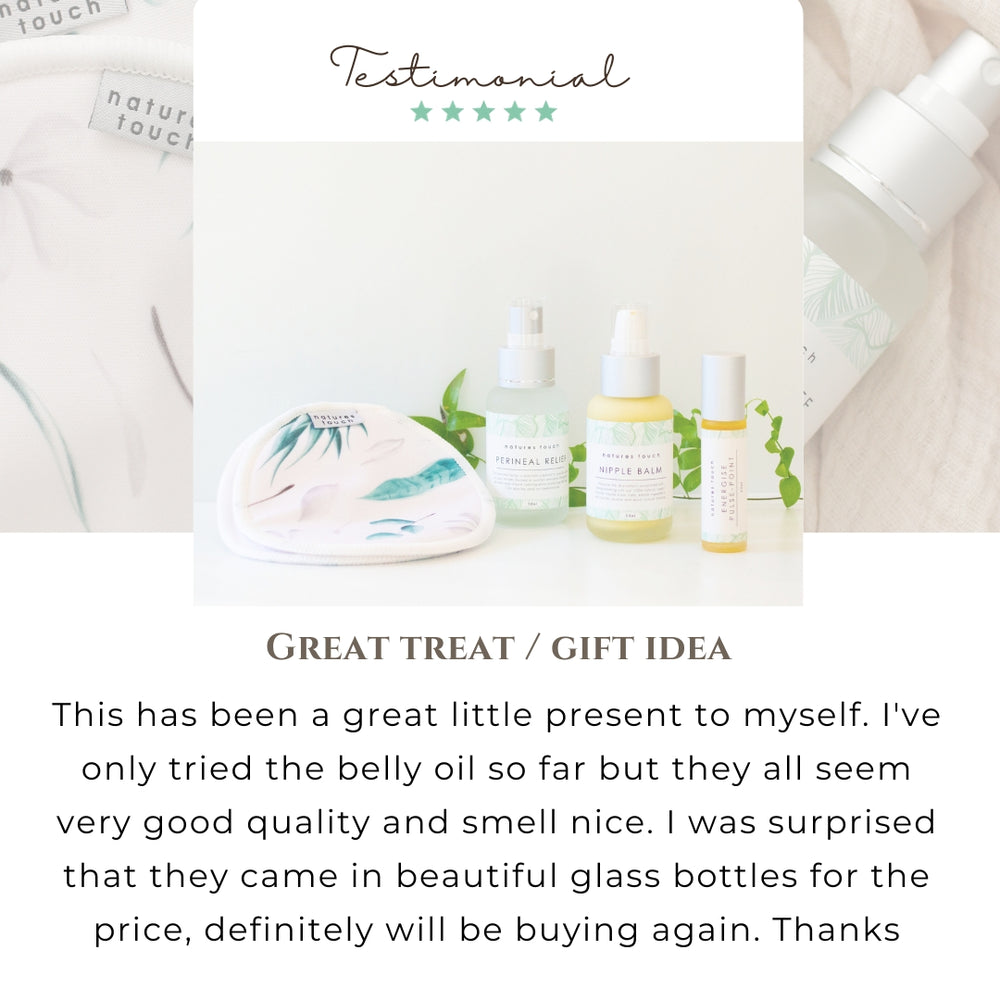 Customer review of Natures Touch and how we support and care for a new mum