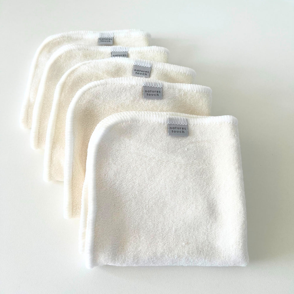 Reusable wash cloths or nappy wipes. Made from soft and absorbent  bamboo which makes any clean up easy. 