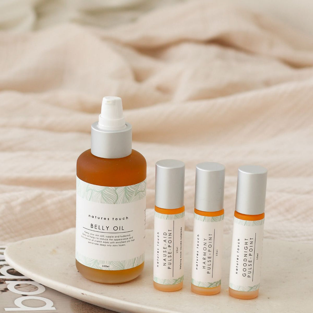 The perfect gift box of natural pregnancy safe products to support the physical & emotional needs and your pregnancy journey