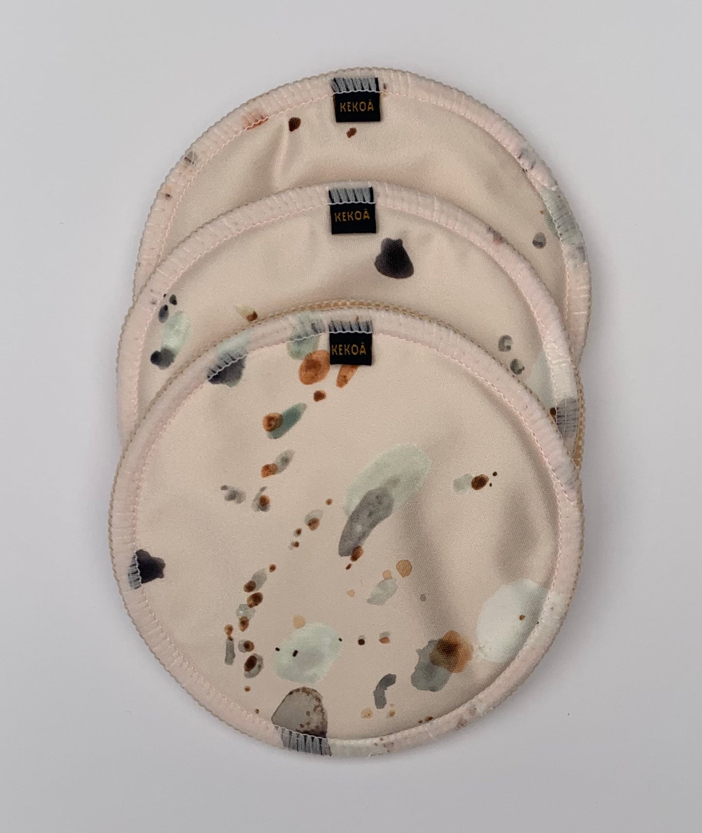 
                  
                    beautifully designed reusable breast pads.  Absorbent, comfortable and eco-friendly. Essential for any breast feeding mother to help catch leaks during let-down. Larger in size than most other nursing pads on the market, with a delicate Tara Iti bird shell design 
                  
                